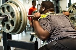 Weight training with a personal trainer at Core Results